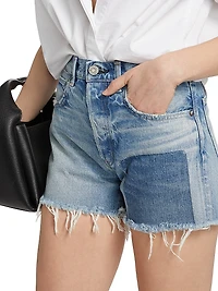 Cheswold Frayed-Hem Denim Shorts