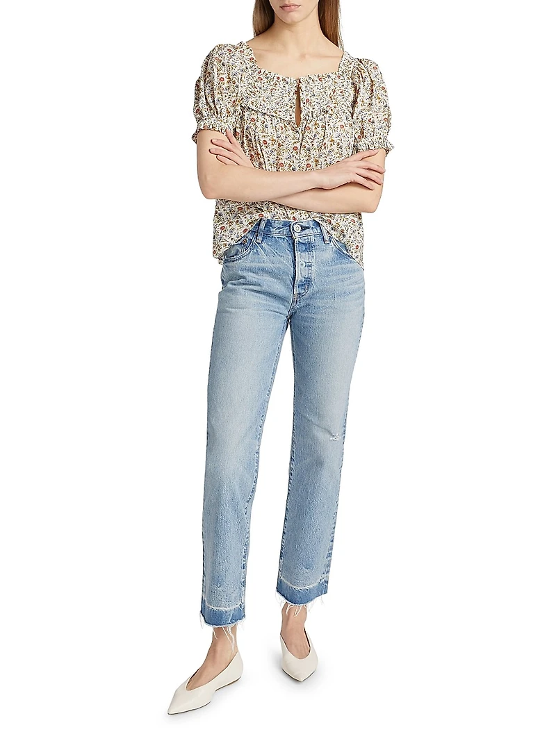 Princeton Straight Mid-Rise Jeans