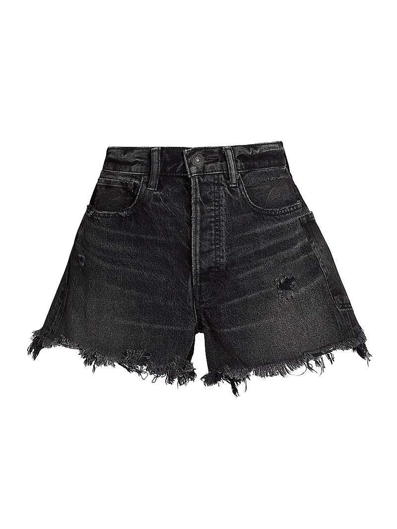 Harrington Cut-Off Denim Shorts