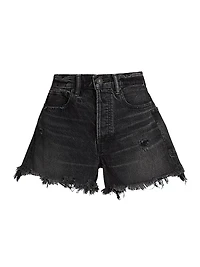 Harrington Cut-Off Denim Shorts