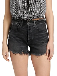 Harrington Cut-Off Denim Shorts