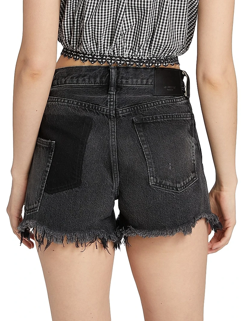 Harrington Cut-Off Denim Shorts