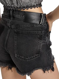 Harrington Cut-Off Denim Shorts