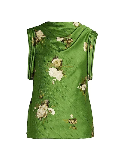 Floral Cowlneck Top