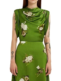 Floral Cowlneck Top