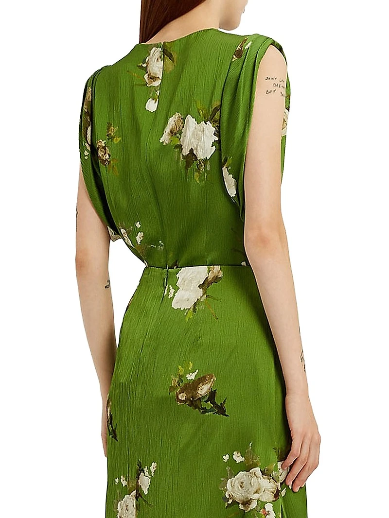 Floral Cowlneck Top