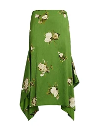Floral Pencil Midi-Skirt