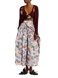 Painted Roses Cocktail Full Skirt