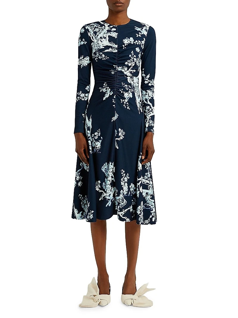 Cyantope Etch Jersey Midi-Dress