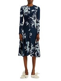 Cyantope Etch Jersey Midi-Dress