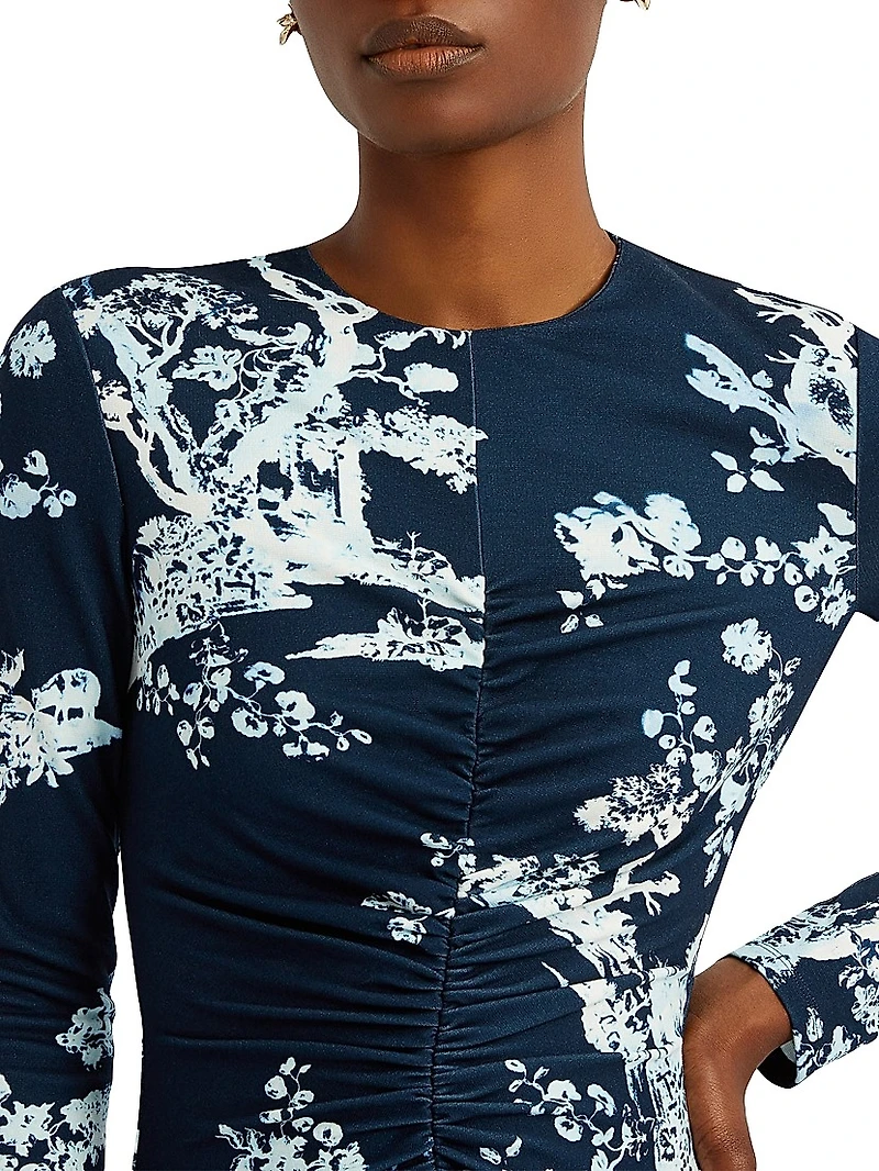 Cyantope Etch Jersey Midi-Dress