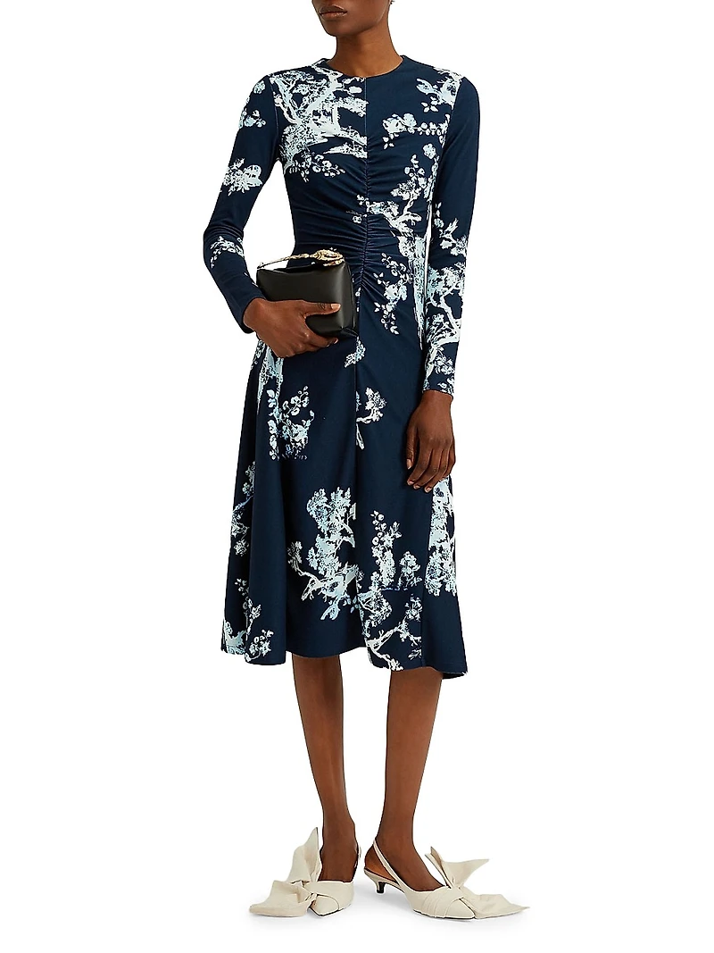 Cyantope Etch Jersey Midi-Dress