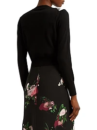 Painted Roses Crop Cardigan