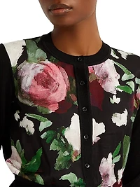 Painted Roses Crop Cardigan