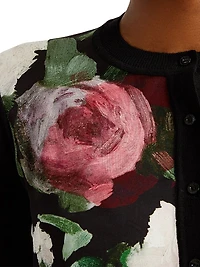 Painted Roses Crop Cardigan