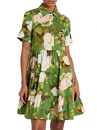 Floral Button-Front Minidress