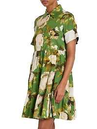 Floral Button-Front Minidress