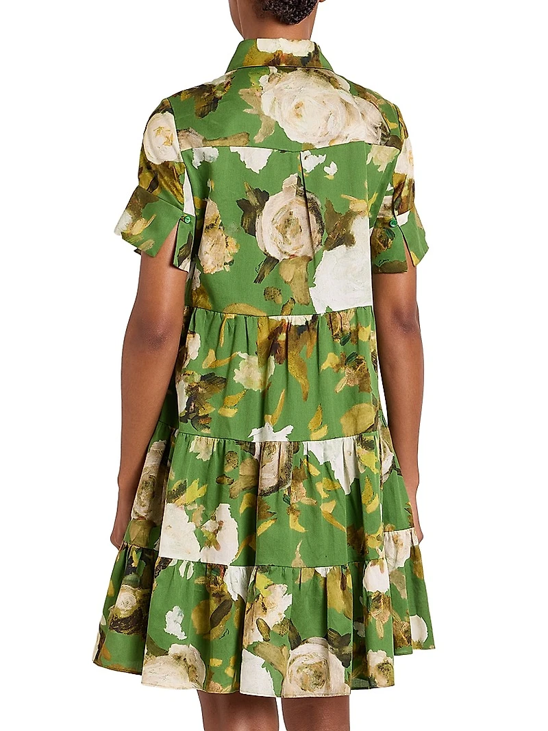 Floral Button-Front Minidress