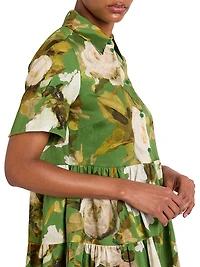 Floral Button-Front Minidress