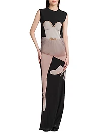 Ballerina Sleeveless Column Gown