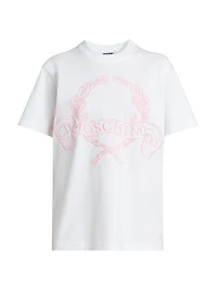Embroidered Crest Logo Cotton T-Shirt