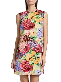 Floral Wool Shift Dress