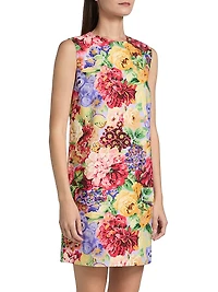 Floral Wool Shift Dress