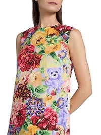 Floral Wool Shift Dress