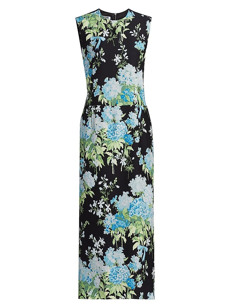 Floral Silk Midi-Dress