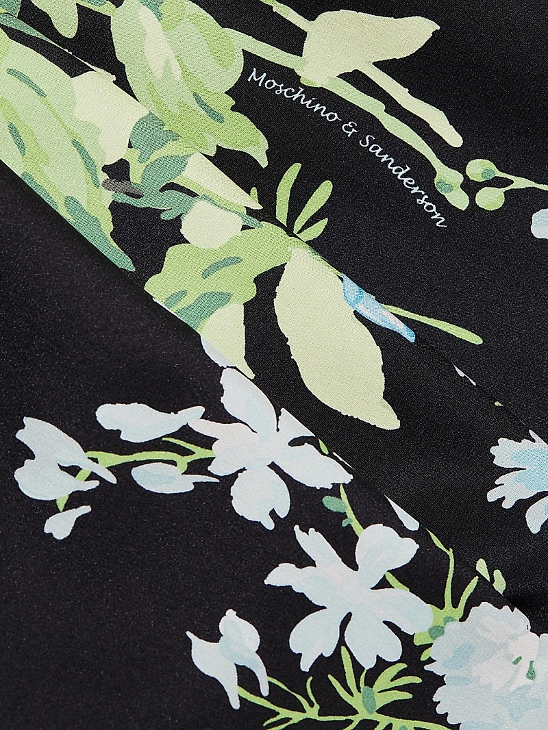 Floral Silk Midi-Dress