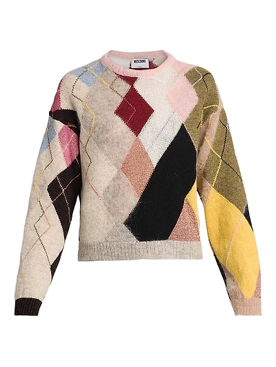 Mixed Argyle Sweater