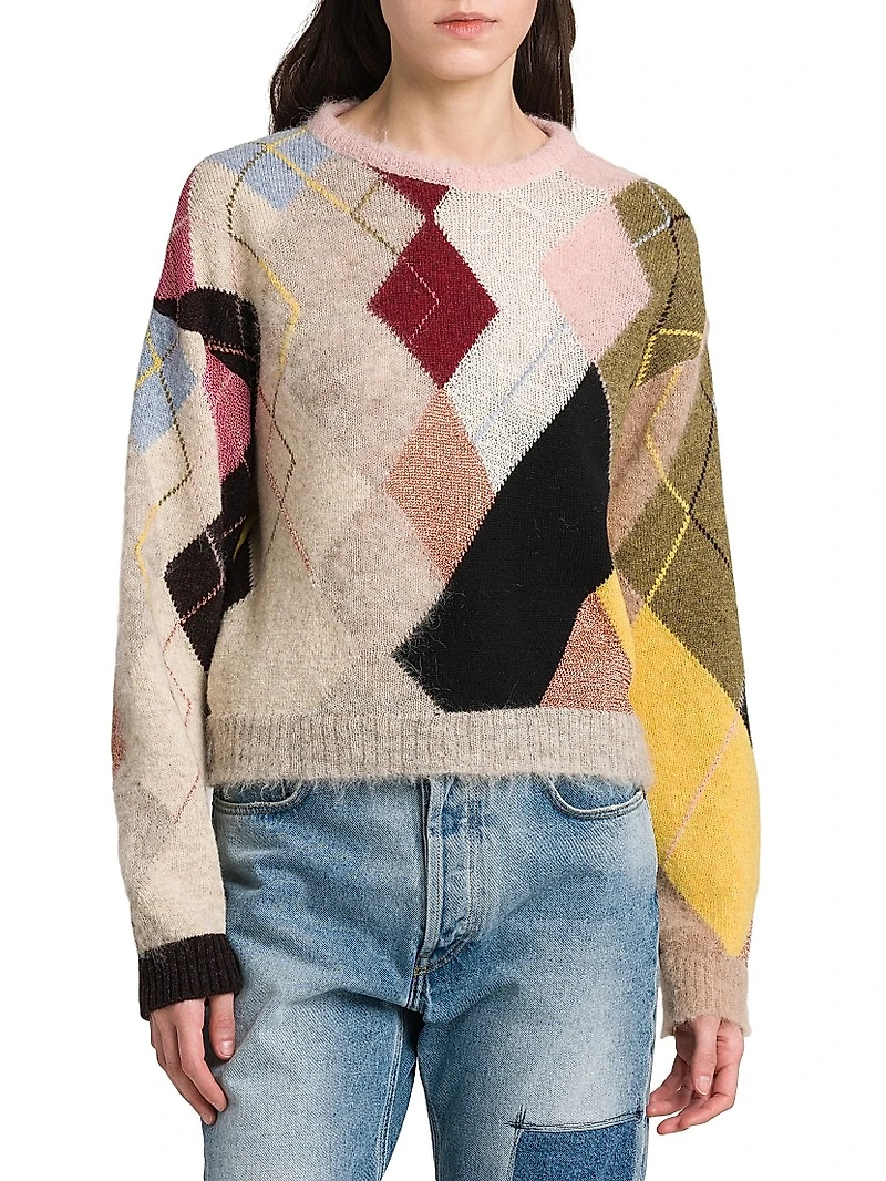 Mixed Argyle Sweater