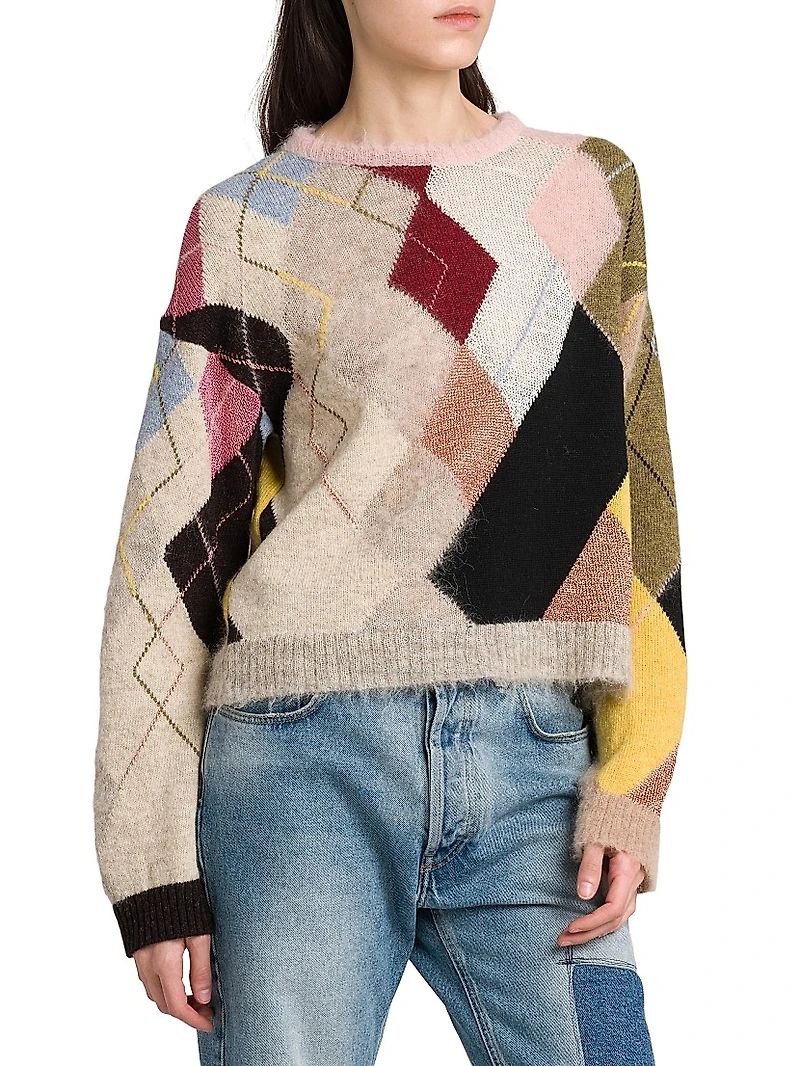 Mixed Argyle Sweater