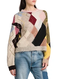 Mixed Argyle Sweater