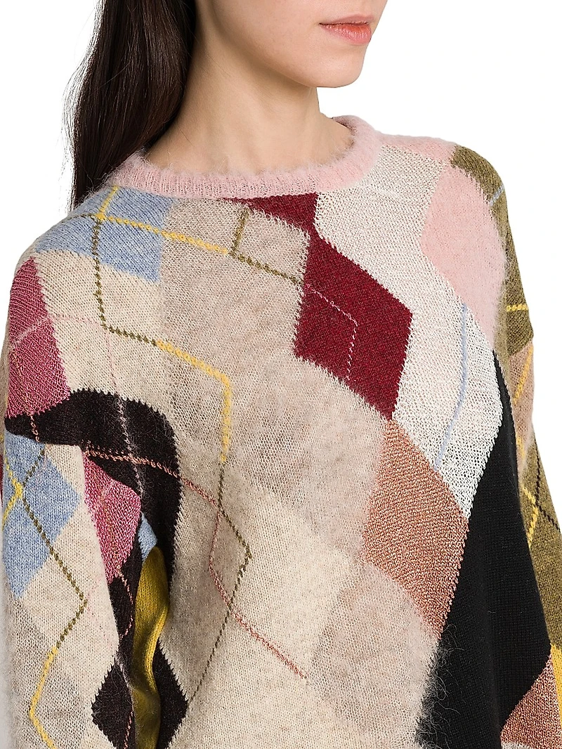 Mixed Argyle Sweater