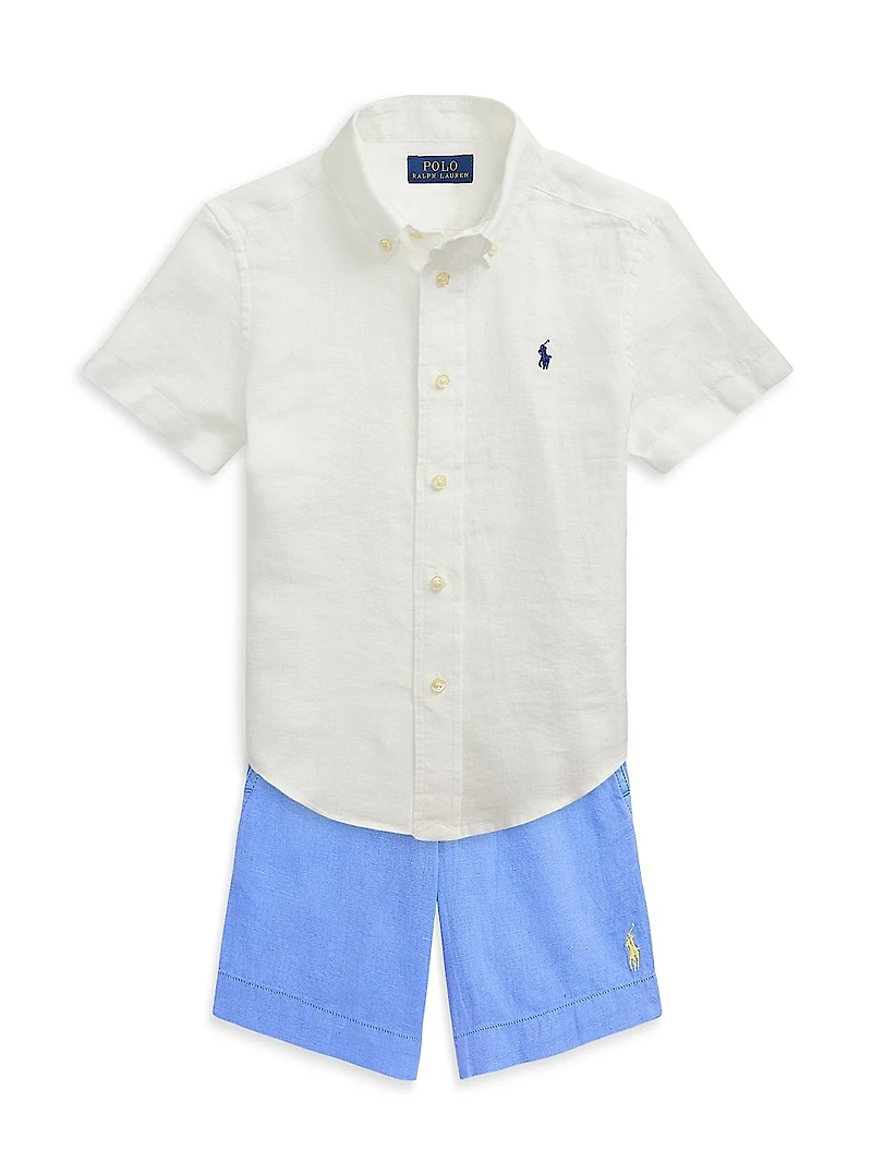 Little Boy's & Prepster Flat Front Shorts