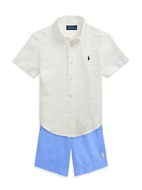 Little Boy's & Prepster Flat Front Shorts