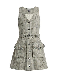 Summer Tweed Belted Minidress