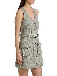 Summer Tweed Belted Minidress