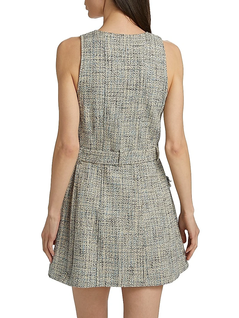Summer Tweed Belted Minidress