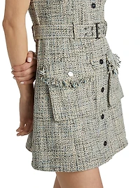 Summer Tweed Belted Minidress