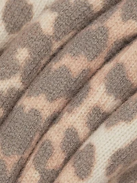 Leopard-Print Wool-Blend T-Shirt