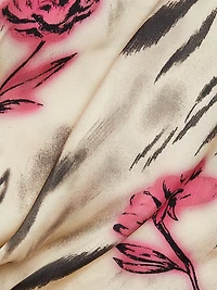 Floral Satin Maxi Dress