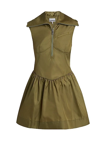 Duchesse Satin A-Line Minidress