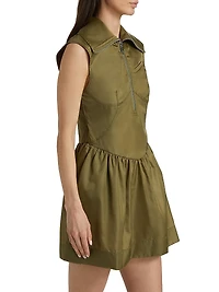 Duchesse Satin A-Line Minidress