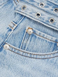 Denim Belted Miniskirt