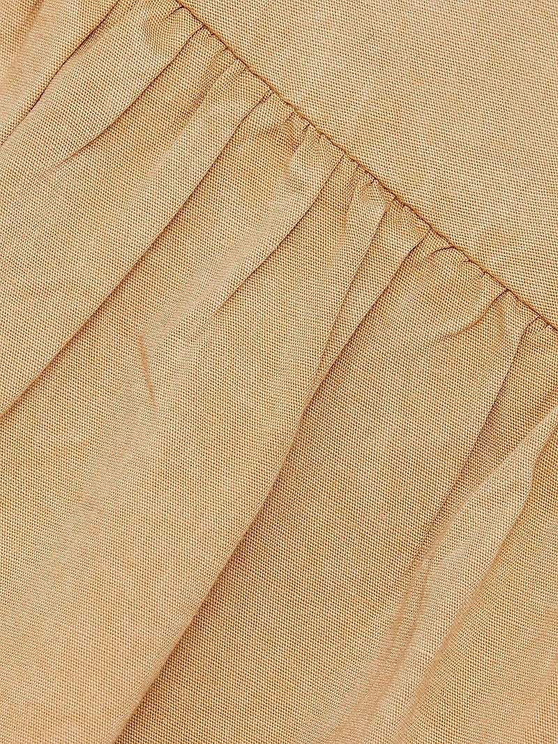 Washed Stretch-Cotton Mini-Shirtdress