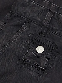Washed Cotton Twill Cargo Pants