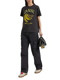 Washed Cotton Twill Cargo Pants