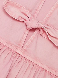 Bow Stretch-Cotton Sleeveless Minidress